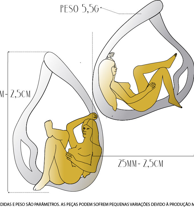 Brincos Augusta S - Vermeil