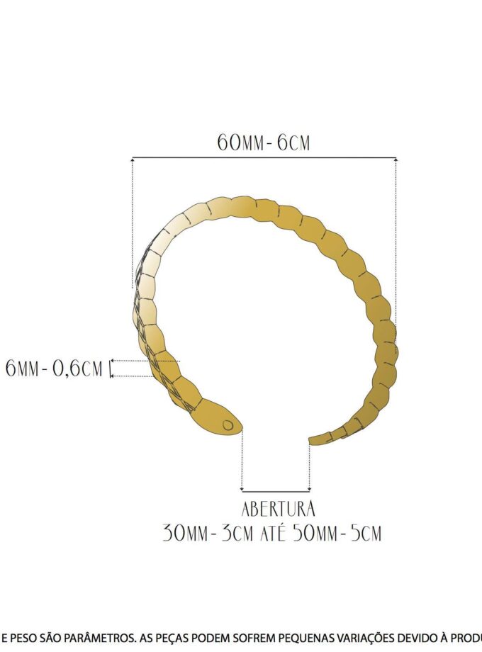 Bracelete Eva - Vermeil