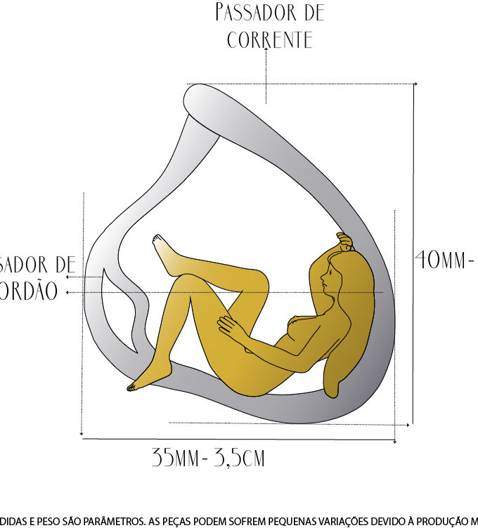 Pingente Augusta - Vermeil