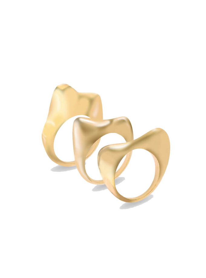 Anel Shape One-Two-Three - Vermeil