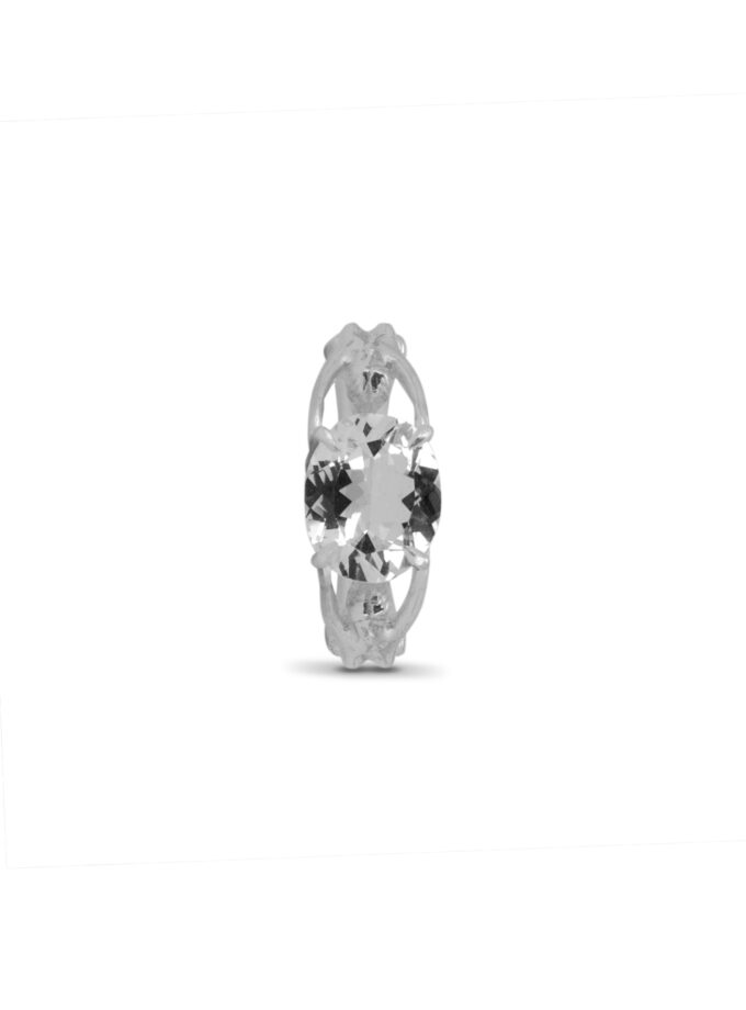 Anel Helena - Silver - topázio incolor