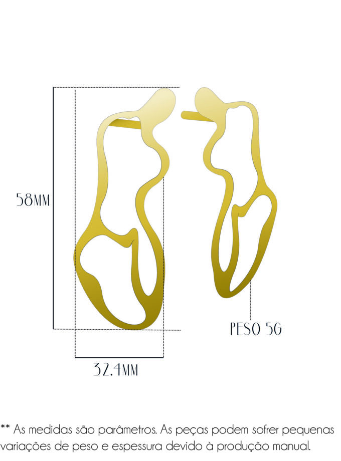 Brincos Arp - Vermeil