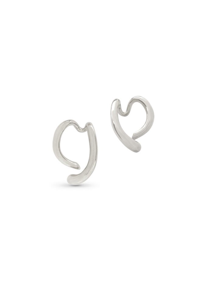 Brincos Sculpture de Silence - Silver