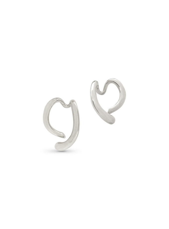 Brincos Sculpture de Silence - Silver