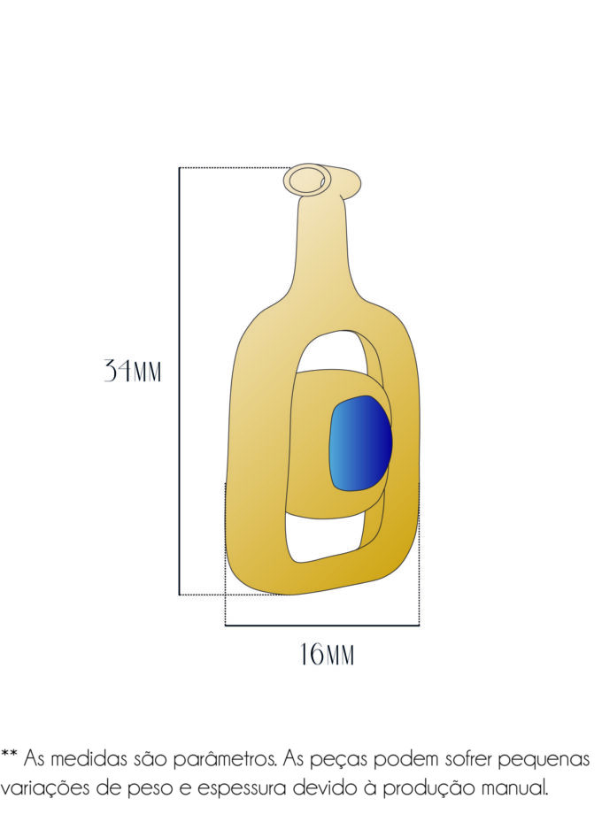 Pingente Flora - Vermeil
