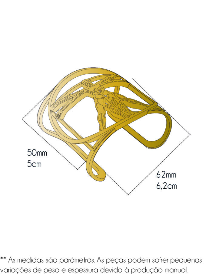 Bracelete Vitruvian - Vermeil