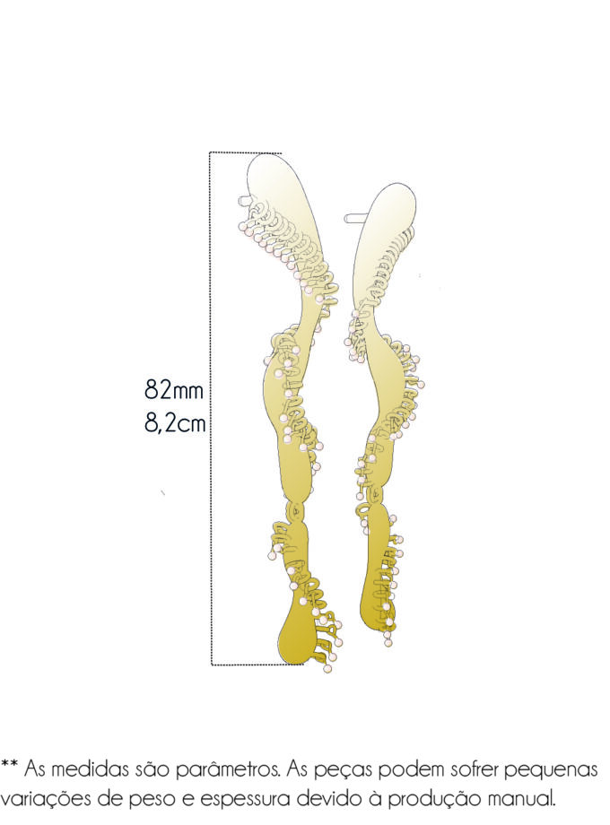 Brincos Uapes Grandes - Vermeil