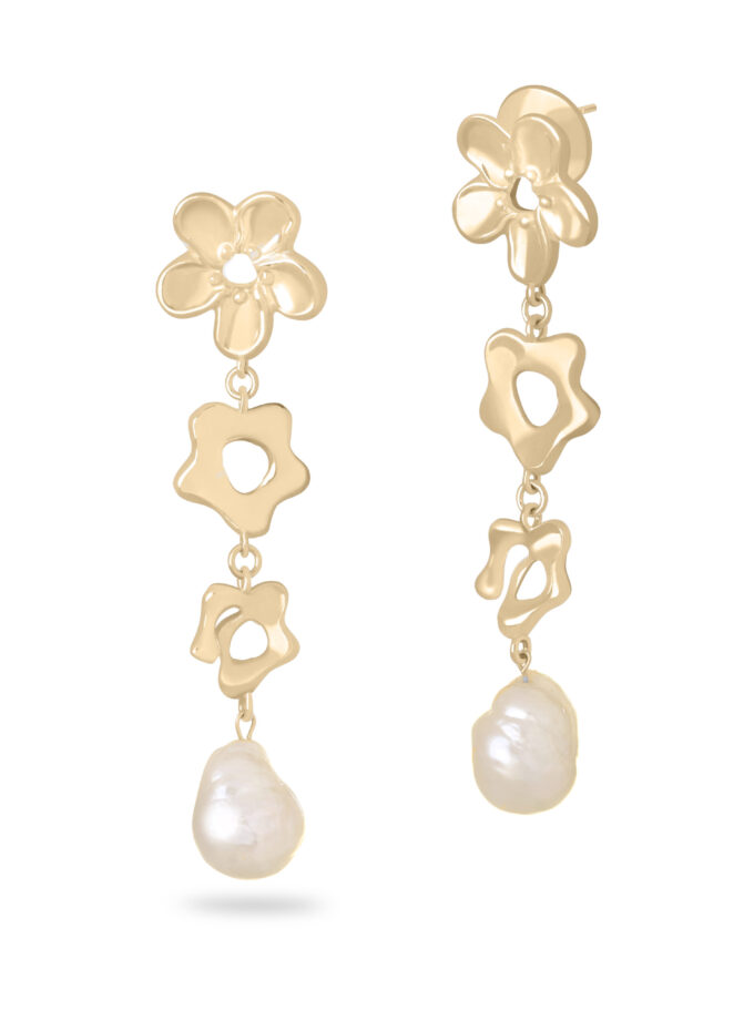 Brincos Clusia Grandes - Vermeil