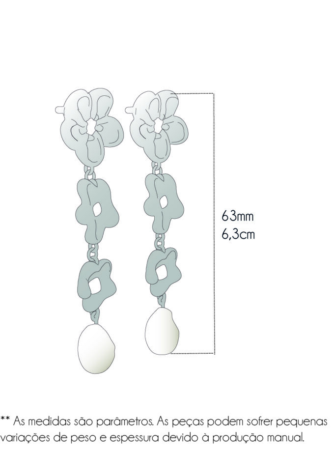 Brincos Clusia Grandes - Silver